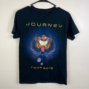 JOURNEY 2018 Tour Concert Black Double Sided Band Shirt Adult Fits Size Small